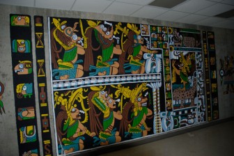 This Mayan mural, by Dr. Stanley Kronenberg, may not be saved at Fort Monmouth.